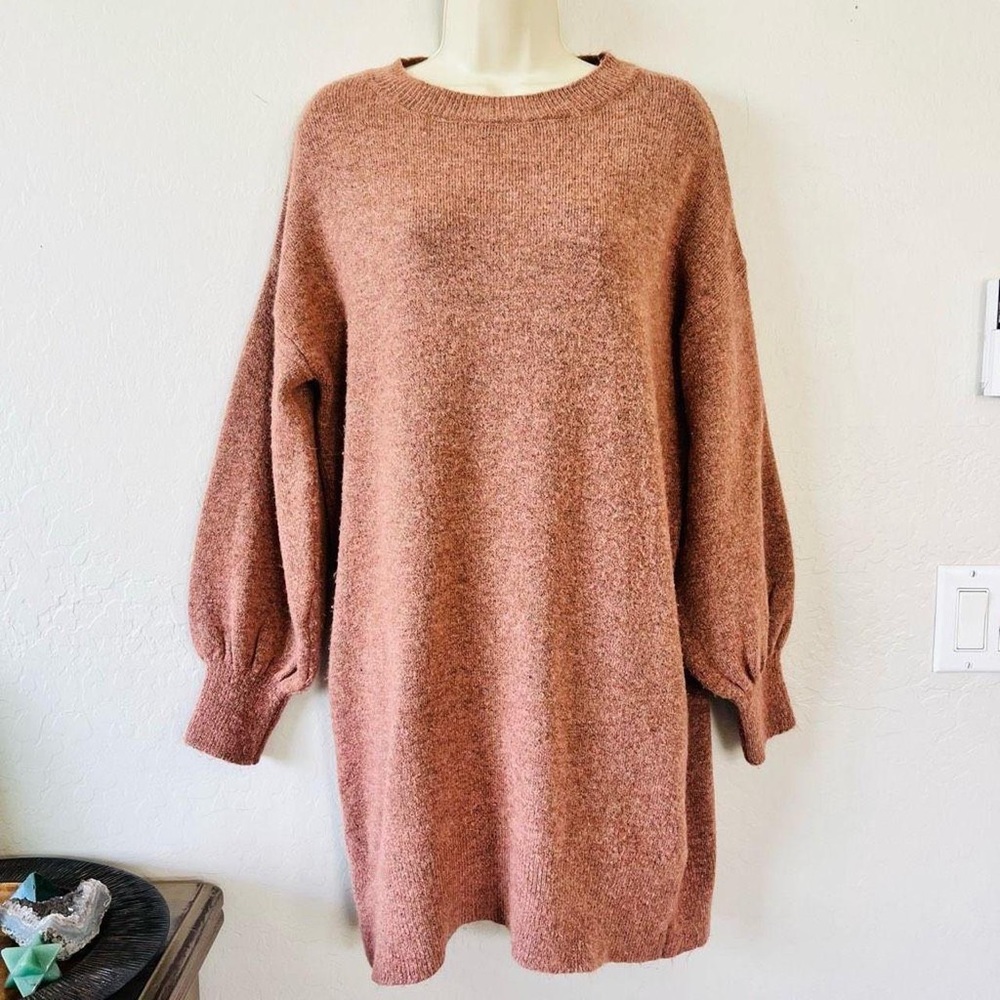 Topshop poly blend sweater dress